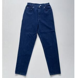 Vintage 90's Dark Navy Denim Jeans / Sz 12 / 28" W / Womens High Rise Cotton